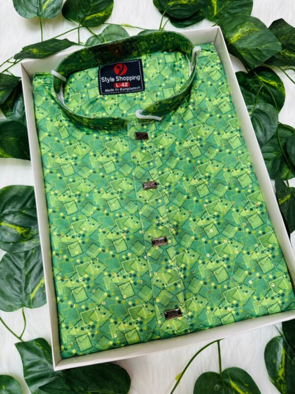 Digital Print Cotton Panjabi - Image 2